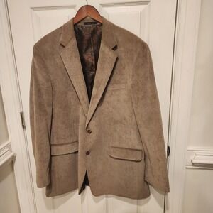 Lauren Ralph Lauren Corduroy Sport Coat  Blazer Mens 46L Tan Brown Preppy Lux